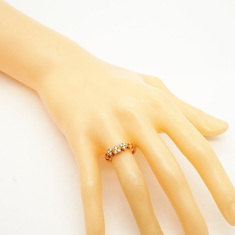 【6jkb0315】クリスチャンディオール リング ハートモチーフ K18YG イエローゴールド ダイヤモンド 11号【中古】レディース