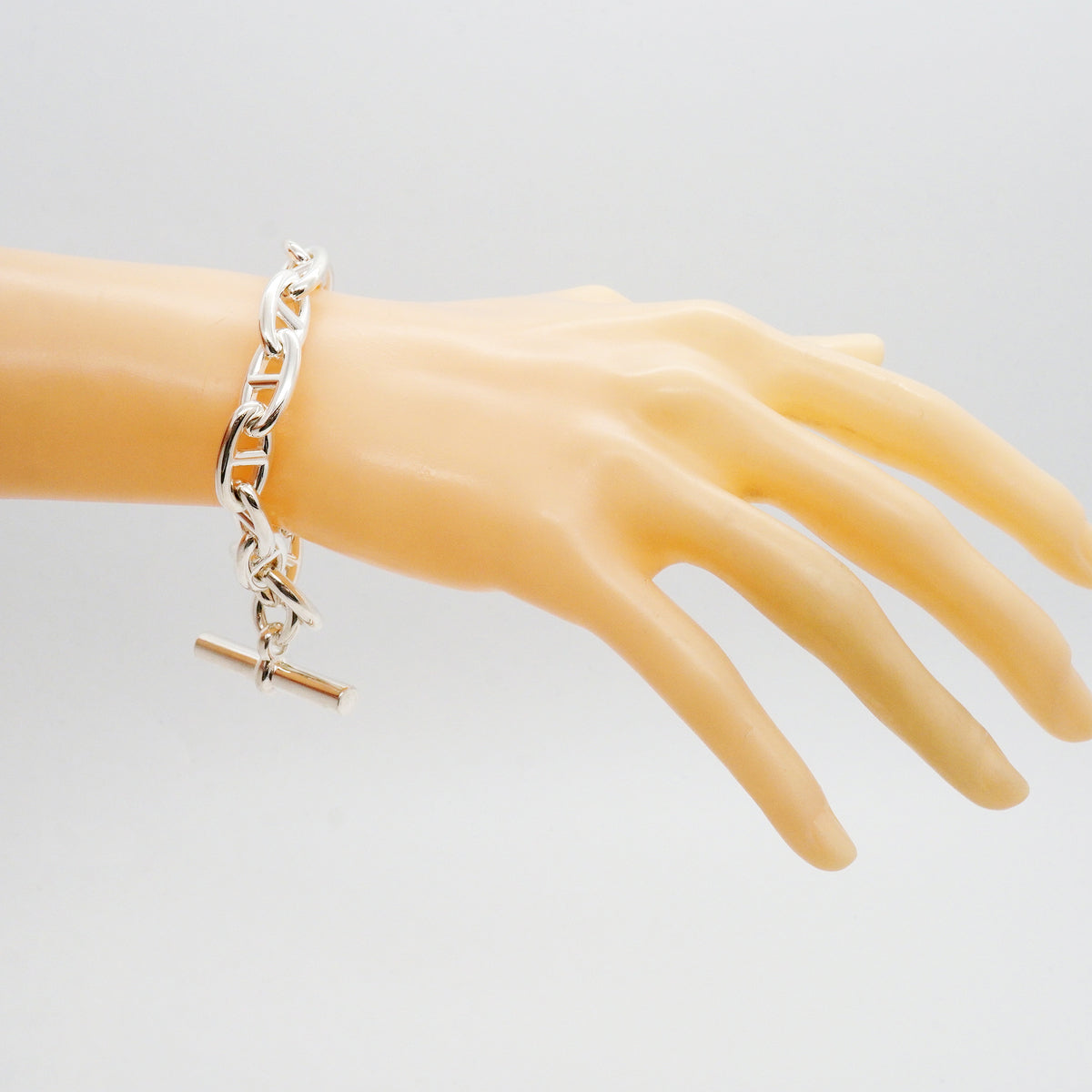 【6jkb0323】エルメス ブレスレット シェーヌダンクル GM 12コマ シルバー925【中古】レディース