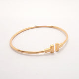 【6jkb0359】ティファニー バングル Tワイヤー ナロー K18PG ピンクゴールド【中古】レディース