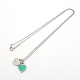 【6jkb0363】ティファニー ネックレス ダブルリターントゥハート シルバー925 ブルー【中古】レディース