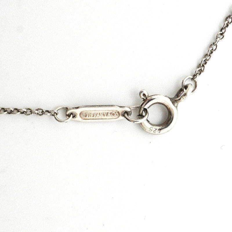 【6jkb0363】ティファニー ネックレス ダブルリターントゥハート シルバー925 ブルー【中古】レディース