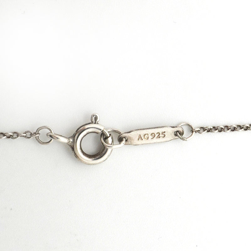 【6jkb0363】ティファニー ネックレス ダブルリターントゥハート シルバー925 ブルー【中古】レディース