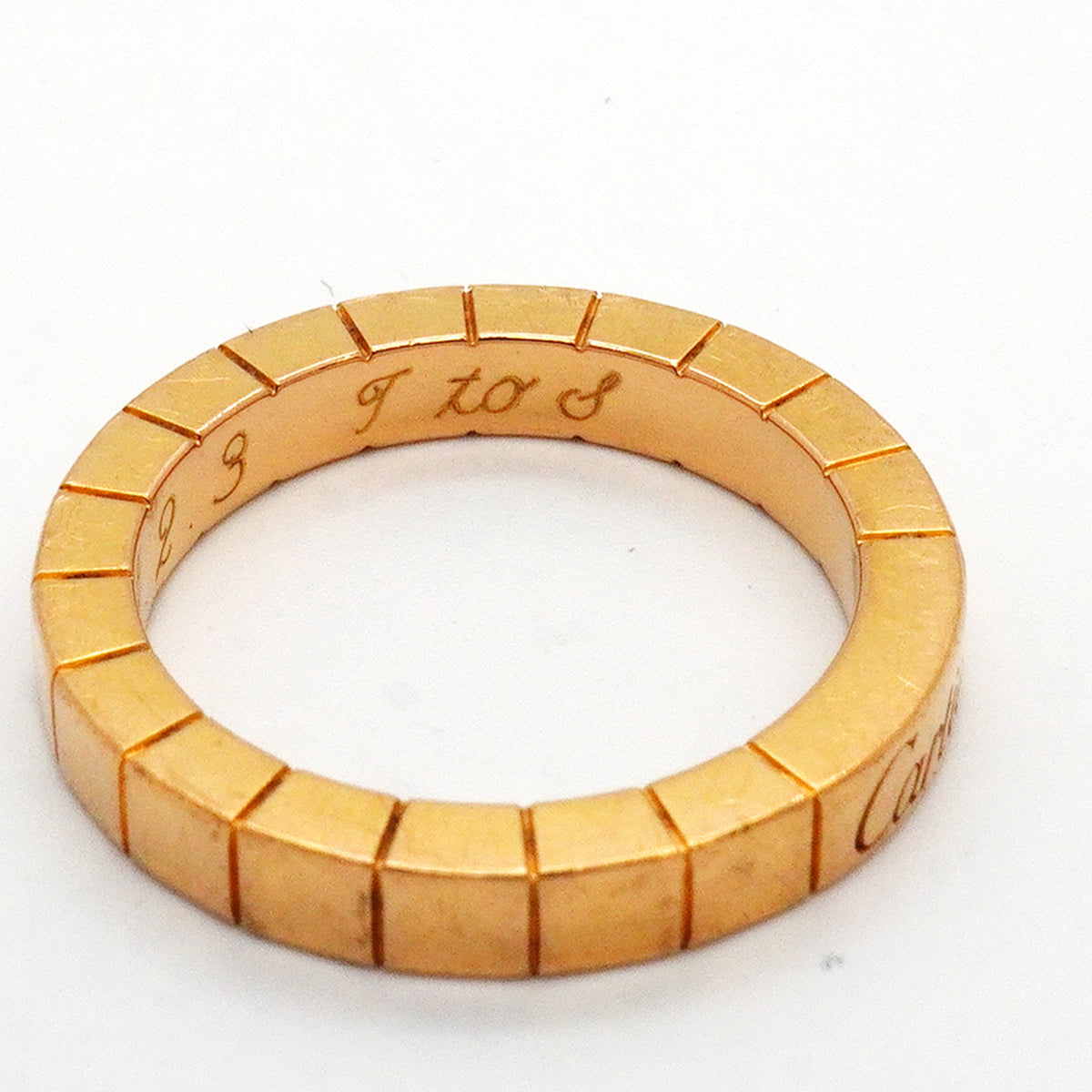 【6jkb0366】カルティエ リング ラニエール K18PG ピンクゴールド ＃49【中古】レディース