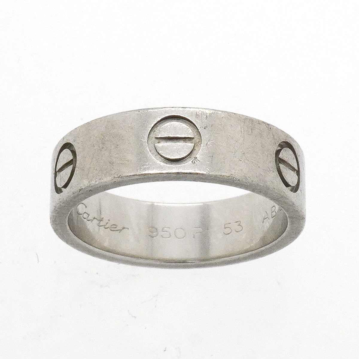 【6jkb0371】カルティエ リング ラブ Pt950 プラチナ ＃53【中古】レディース