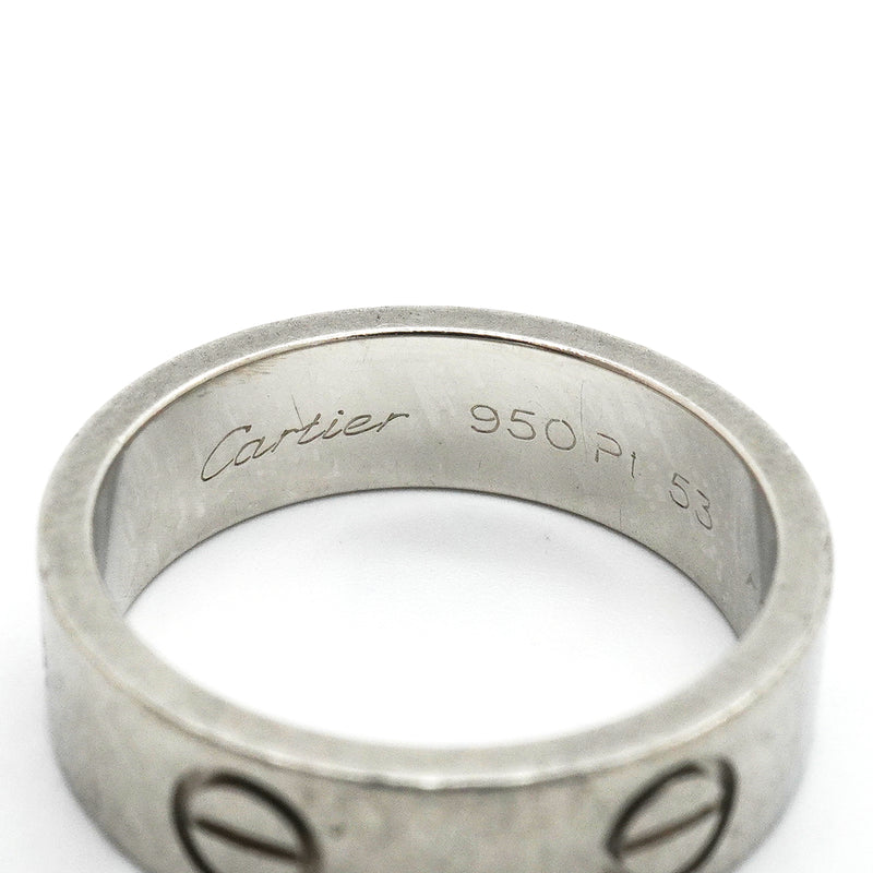 【6jkb0371】カルティエ リング ラブ Pt950 プラチナ ＃53【中古】レディース