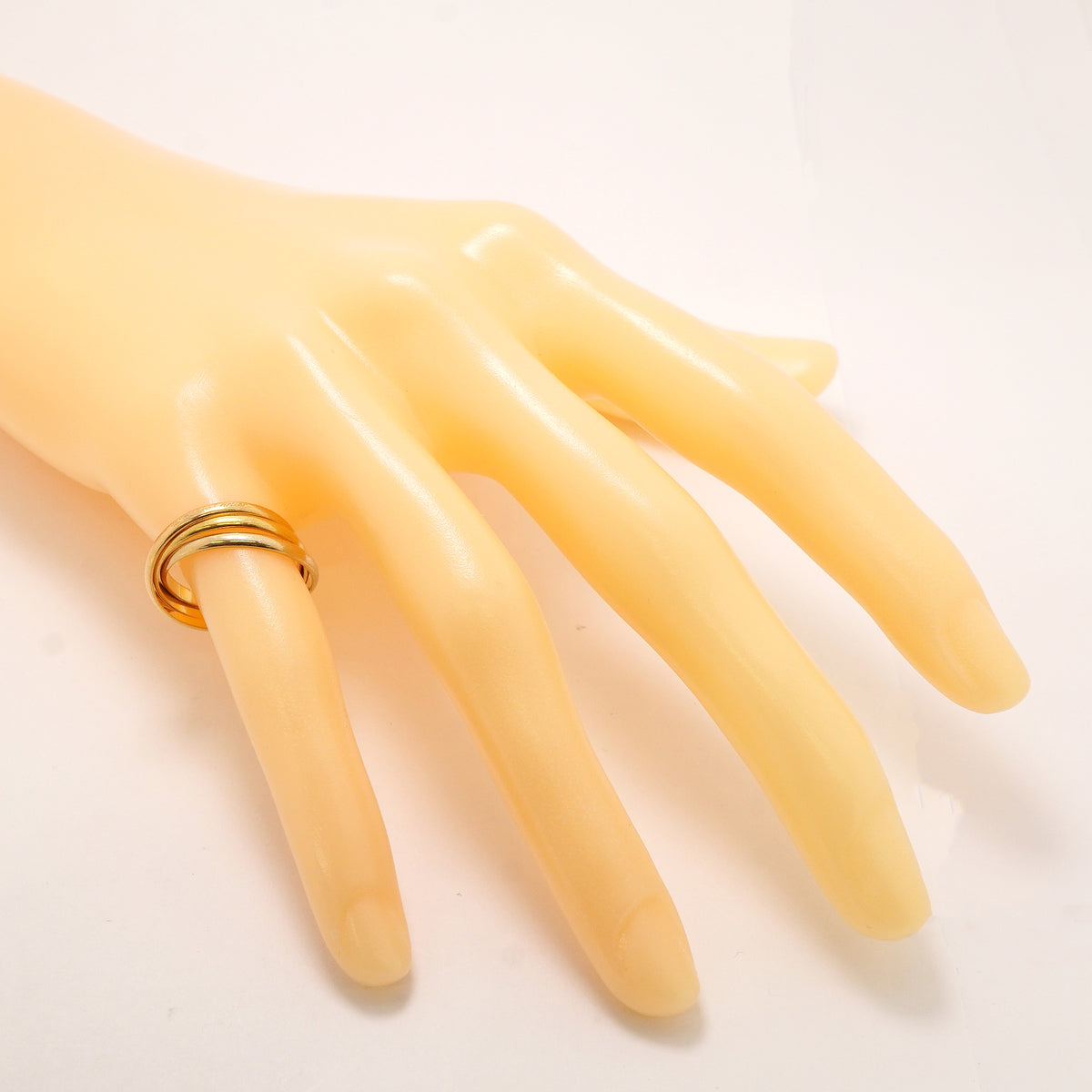 【6jkb0373】カルティエ リング トリニティ XS K18YG イエローゴールド K18WG ホワイトゴールド K18PG ピンクゴールド ＃53【中古】レディース