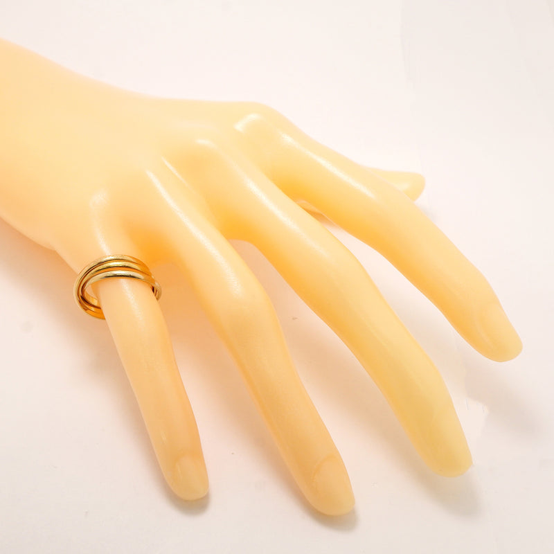 【6jkb0373】カルティエ リング トリニティ XS K18YG イエローゴールド K18WG ホワイトゴールド K18PG ピンクゴールド ＃53【中古】レディース