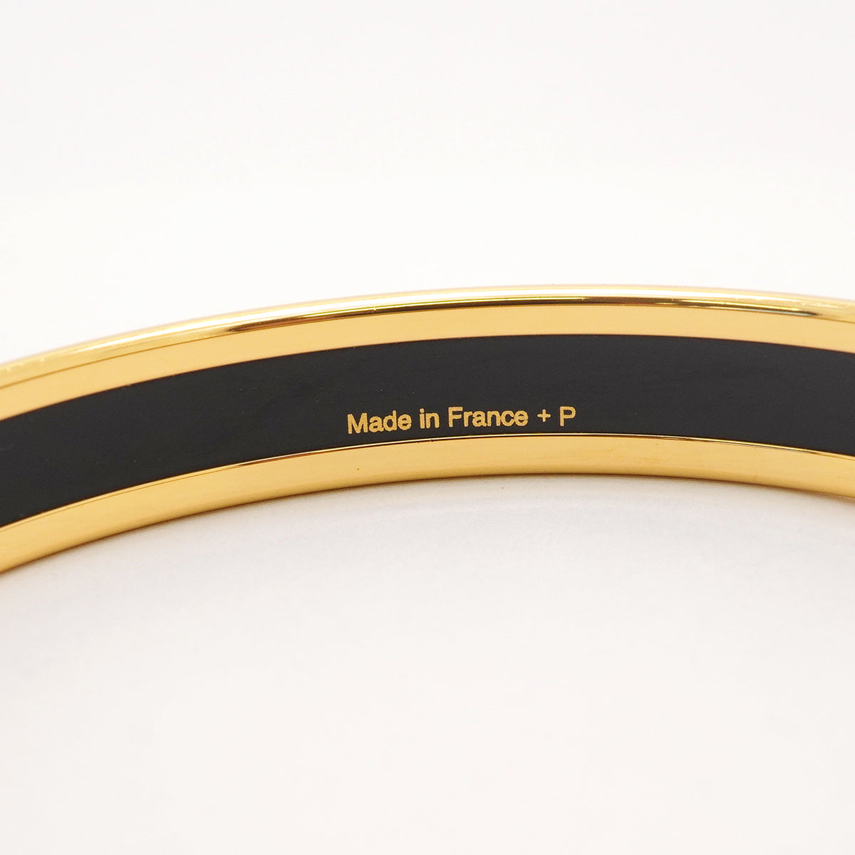 【6jkb0381】エルメス バングル エマイユPM GPメッキ 七宝焼き ゴールド グリーン【中古】レディース