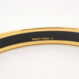 【6jkb0381】エルメス バングル エマイユPM GPメッキ 七宝焼き ゴールド グリーン【中古】レディース