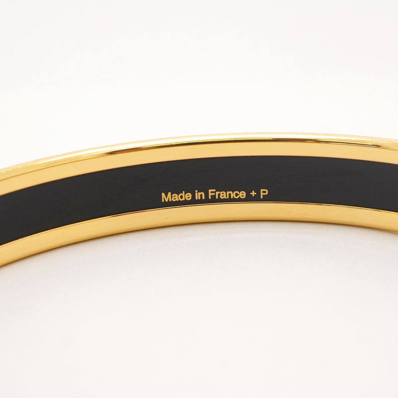 【6jkb0381】エルメス バングル エマイユPM GPメッキ 七宝焼き ゴールド グリーン【中古】レディース