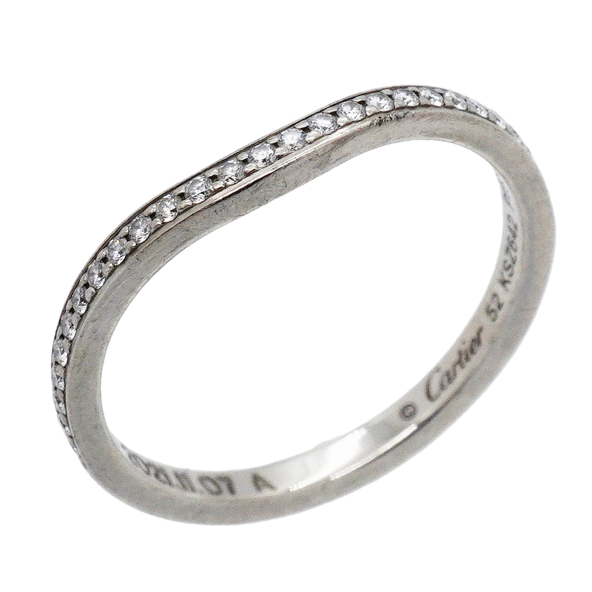 【6jkb0382】カルティエ リング バレリーナ Pt950 プラチナ ダイヤモンド ＃52【中古】レディース