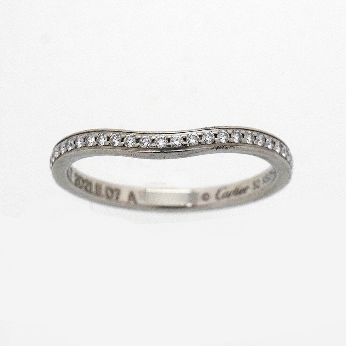 【6jkb0382】カルティエ リング バレリーナ Pt950 プラチナ ダイヤモンド ＃52【中古】レディース