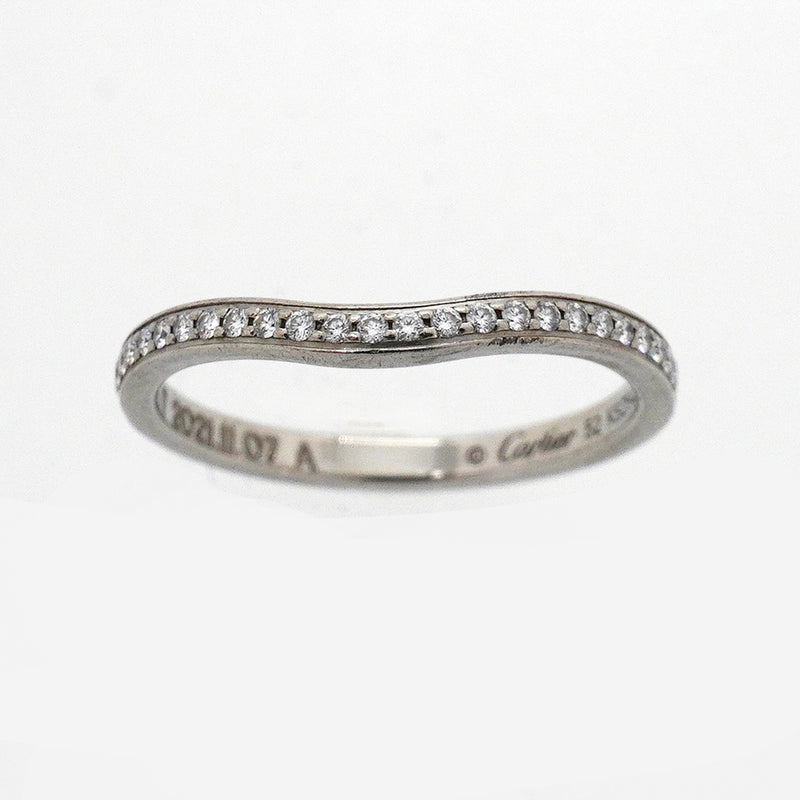 【6jkb0382】カルティエ リング バレリーナ Pt950 プラチナ ダイヤモンド ＃52【中古】レディース
