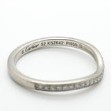 【6jkb0382】カルティエ リング バレリーナ Pt950 プラチナ ダイヤモンド ＃52【中古】レディース