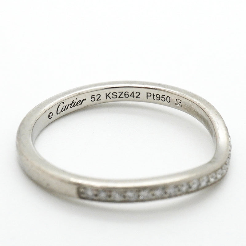 【6jkb0382】カルティエ リング バレリーナ Pt950 プラチナ ダイヤモンド ＃52【中古】レディース
