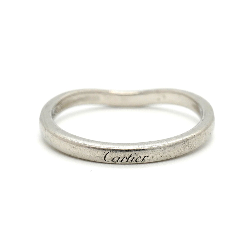 【6jkb0382】カルティエ リング バレリーナ Pt950 プラチナ ダイヤモンド ＃52【中古】レディース