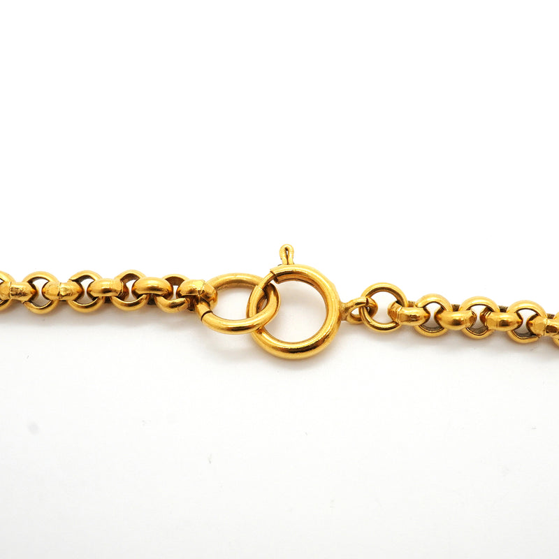 【6jkb0383】シャネル ネックレス ヴィンテージ ココマーク ハートモチーフ GPメッキ ゴールド【中古】レディース