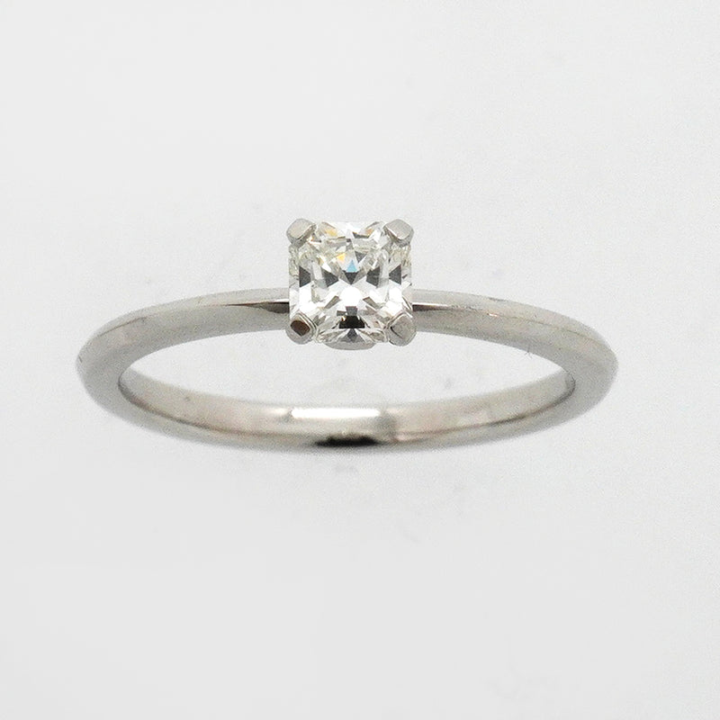 【6jkb0391】ティファニー リング トゥルー/エンゲージメント 1PD Pt950 プラチナ ダイヤモンド 0.26ct 7.5号【中古】レディース