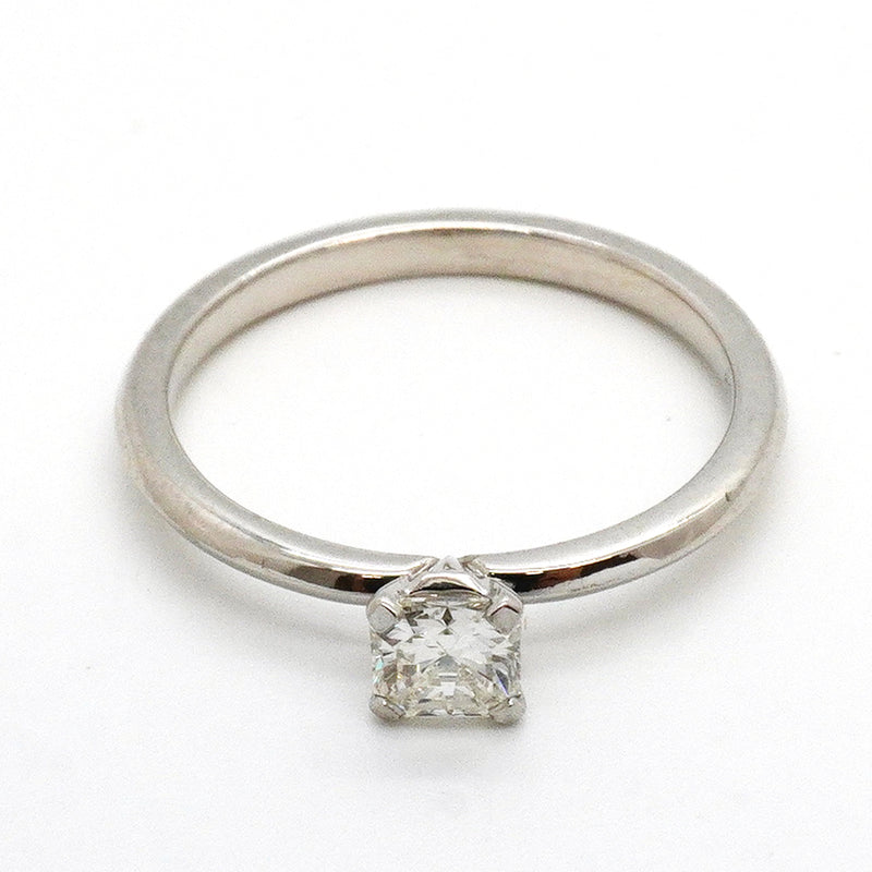 【6jkb0391】ティファニー リング トゥルー/エンゲージメント 1PD Pt950 プラチナ ダイヤモンド 0.26ct 7.5号【中古】レディース