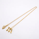 【6jkb0396】ティファニー ネックレス レター/イニシャルM K18YG イエローゴールド【中古】レディース