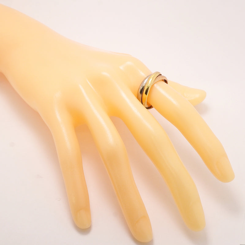 【6jkb0400】カルティエ リング トリニティ クラシックモデル K18YG イエローゴールド K18WG ホワイトゴールド K18PG ピンクゴールド ＃59【中古】メンズ
