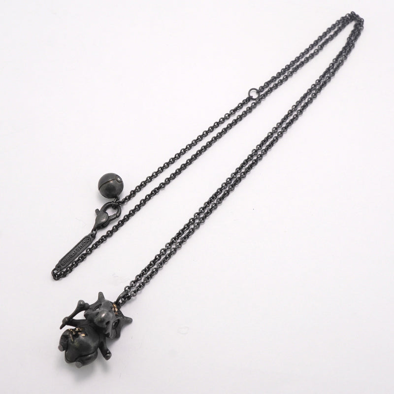 【6jkb0401】ティファニー ネックレス ポケモンコラボ/カラカラ シルバー925 ダイヤモンド ブラック【中古】レディース