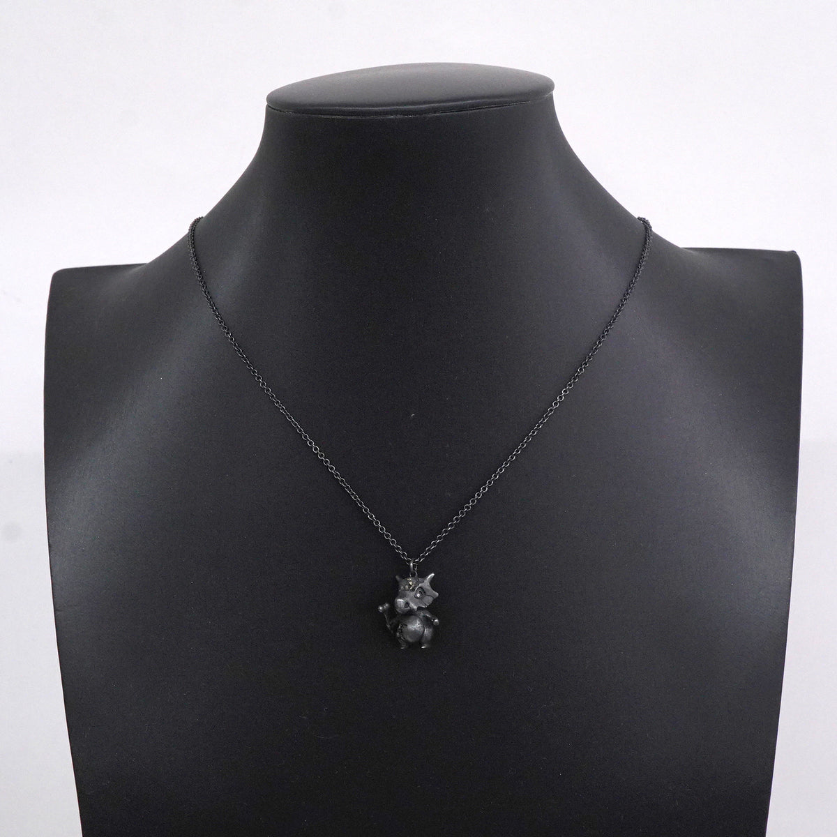 【6jkb0401】ティファニー ネックレス ポケモンコラボ/カラカラ シルバー925 ダイヤモンド ブラック【中古】レディース