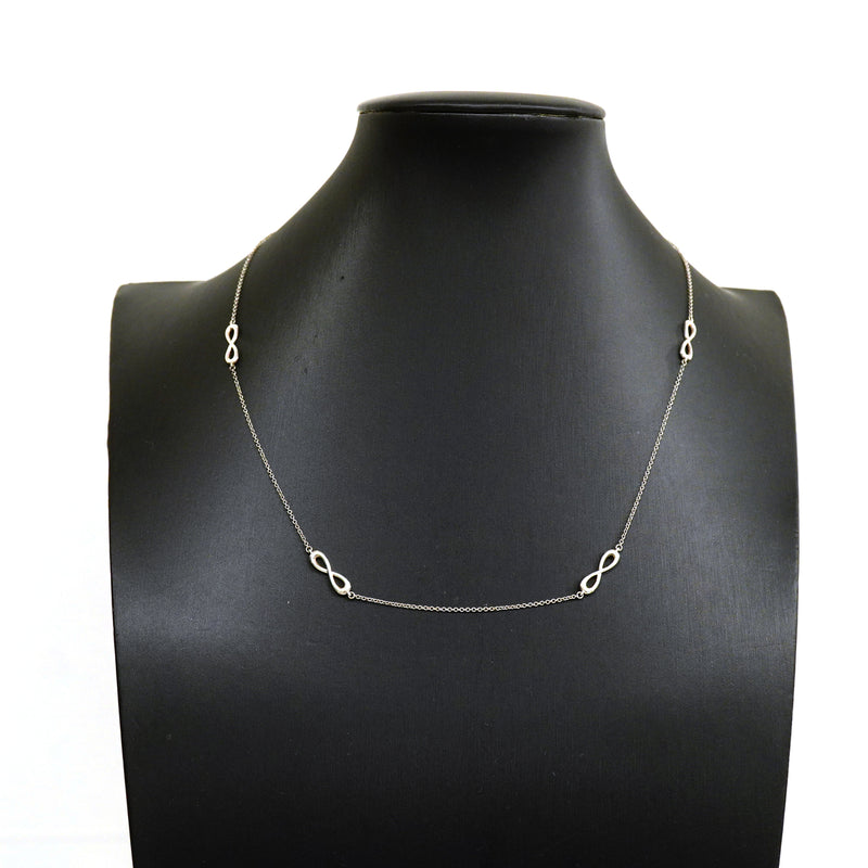 【6jkb0410】ティファニー ネックレス インフィニティ エンドレス シルバー925【中古】レディース