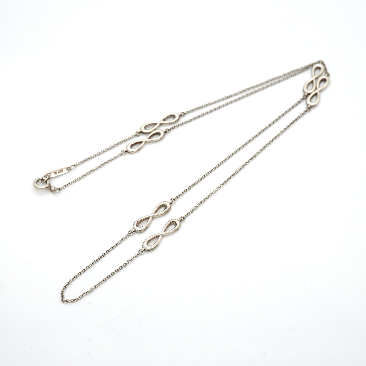 【6jkb0410】ティファニー ネックレス インフィニティ エンドレス シルバー925【中古】レディース