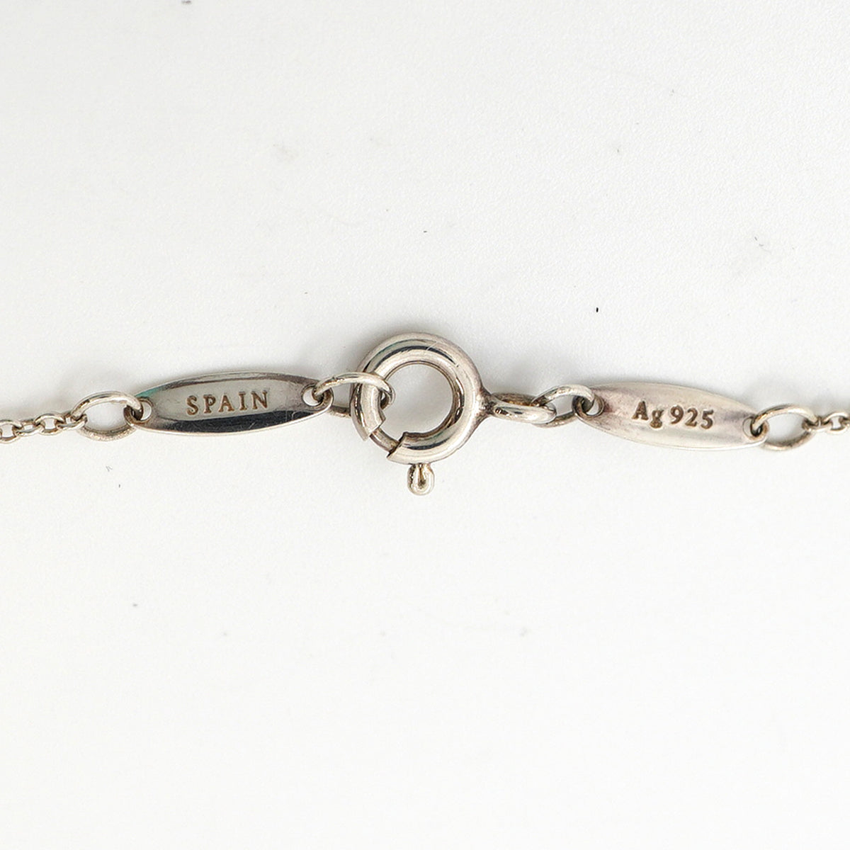 【6jkb0415】ティファニー ネックレス バイザヤード シルバー925 アクアマリン ブルー【中古】レディース