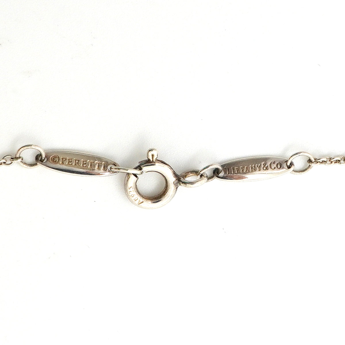 【6jkb0415】ティファニー ネックレス バイザヤード シルバー925 アクアマリン ブルー【中古】レディース