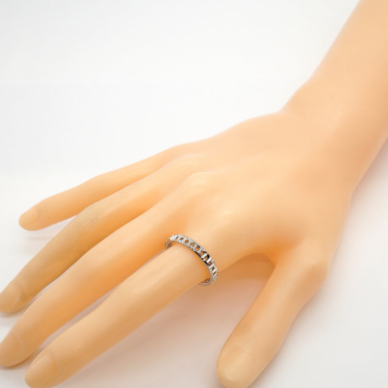 【6jkb0416】ティファニー リング Tトゥルー/ナロー K18WG ホワイトゴールド 19号【中古】メンズ