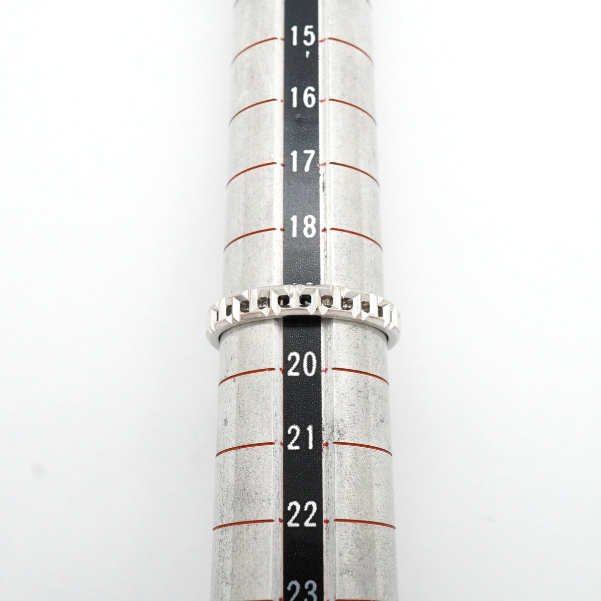【6jkb0416】ティファニー リング Tトゥルー/ナロー K18WG ホワイトゴールド 19号【中古】メンズ