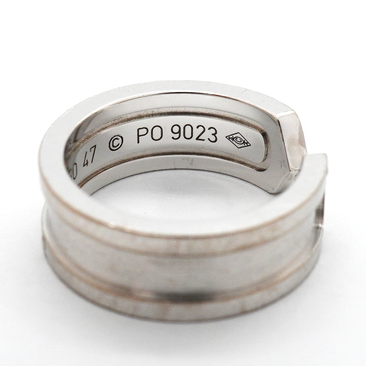 【6jkb0417】カルティエ リング C2 K18WG ホワイトゴールド ダイヤモンド ＃47【中古】レディース