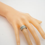 【6jkb0419】エルメス リング ムーブアッシュ シルバー925 ブルー ＃52【中古】レディース