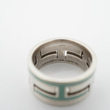 【6jkb0419】エルメス リング ムーブアッシュ シルバー925 ブルー ＃52【中古】レディース