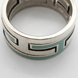 【6jkb0419】エルメス リング ムーブアッシュ シルバー925 ブルー ＃52【中古】レディース