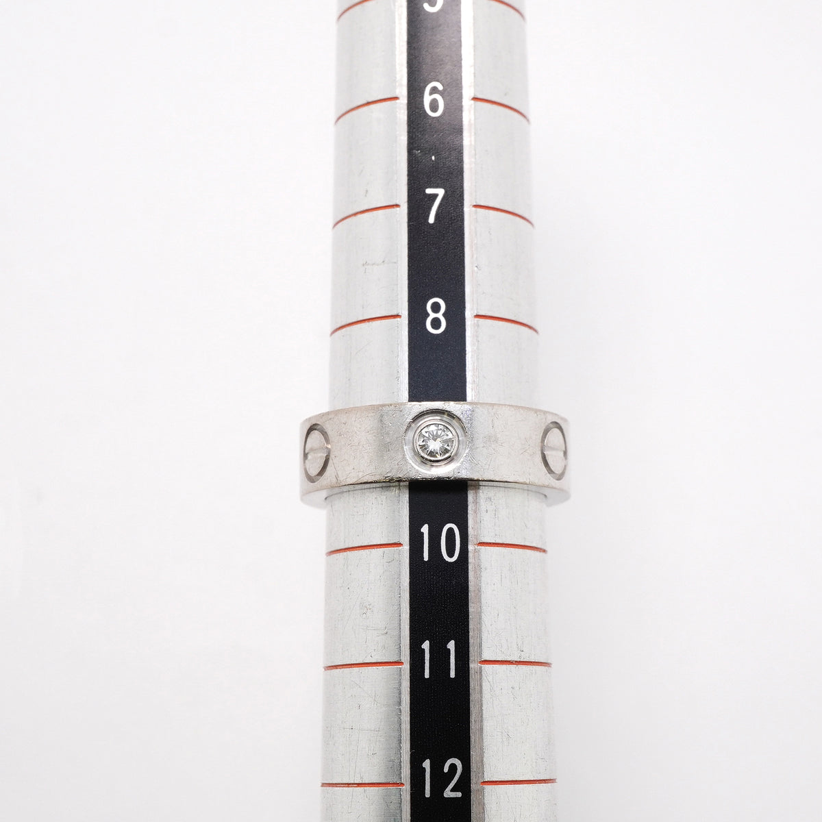 【6jkb0426】カルティエ リング ラブ 3PD K18WG ホワイトゴールド ダイヤモンド ＃49【中古】レディース