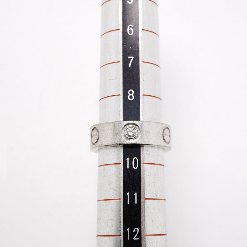 【6jkb0426】カルティエ リング ラブ 3PD K18WG ホワイトゴールド ダイヤモンド ＃49【中古】レディース