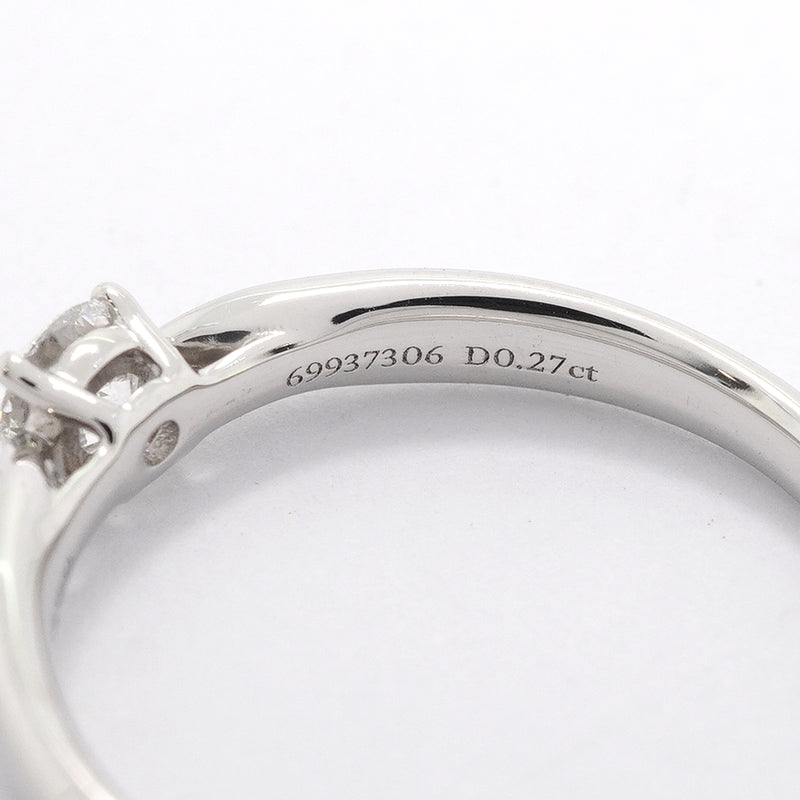 【6jkb0427】ティファニー リング ハーモニー 1PD Pt950 プラチナ ダイヤモンド 0.27ct 11.5号【中古】レディース