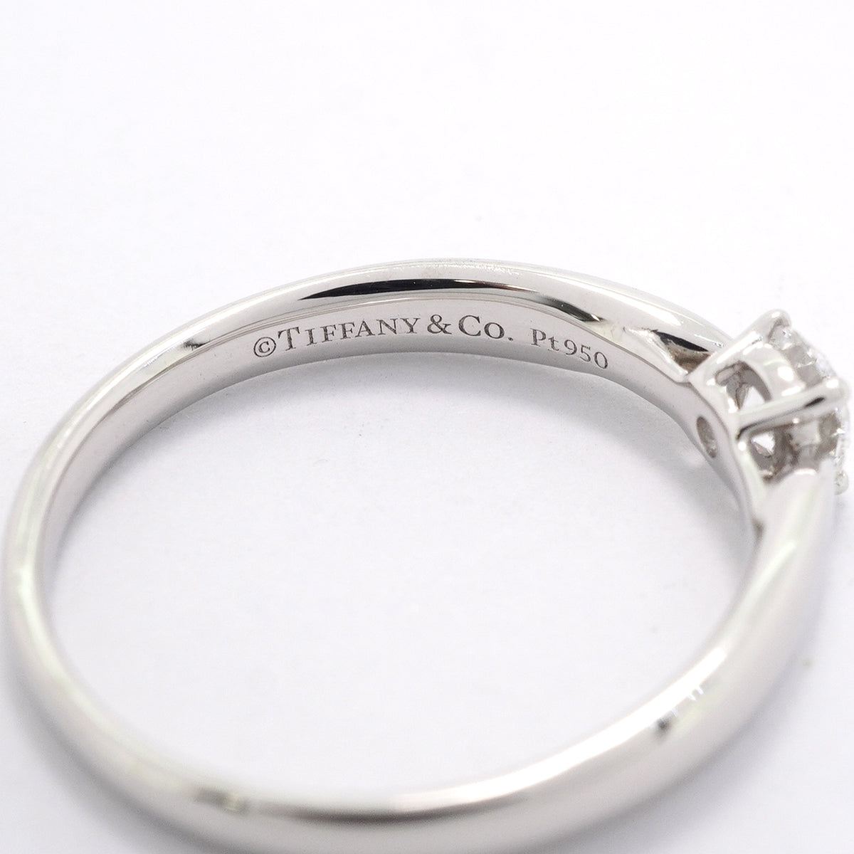 【6jkb0427】ティファニー リング ハーモニー 1PD Pt950 プラチナ ダイヤモンド 0.27ct 11.5号【中古】レディース