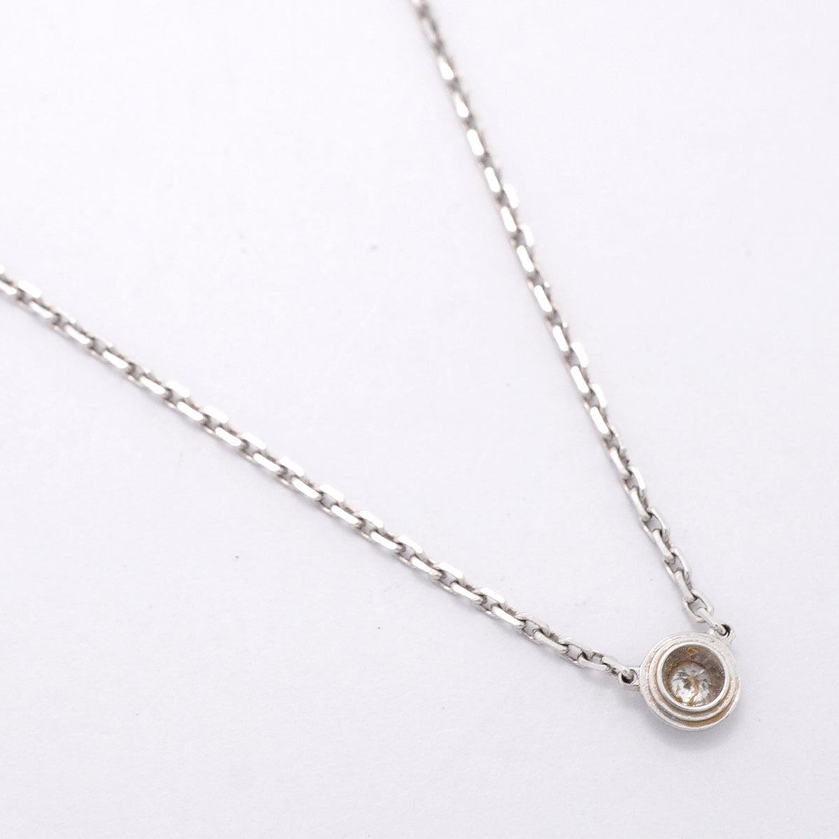 【6jkb0431】カルティエ ネックレス ダムール XS/1PD K18WG ホワイトゴールド ダイヤモンド【中古】レディース