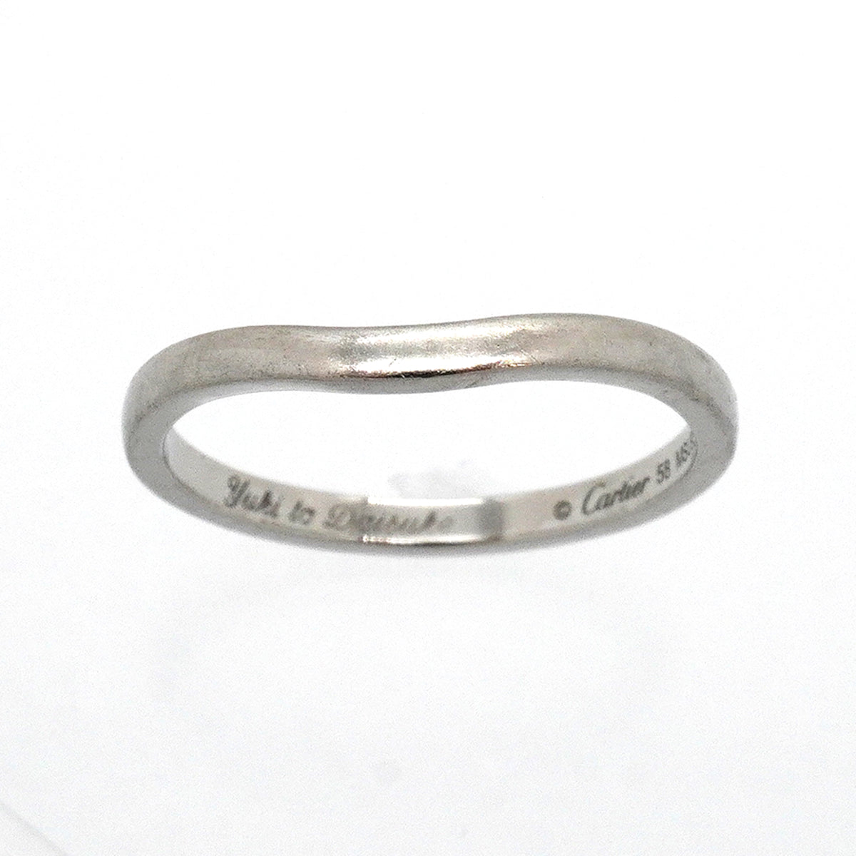 【6jkb0446】カルティエ リング バレリーナ Pt950 プラチナ ＃58【中古】メンズ