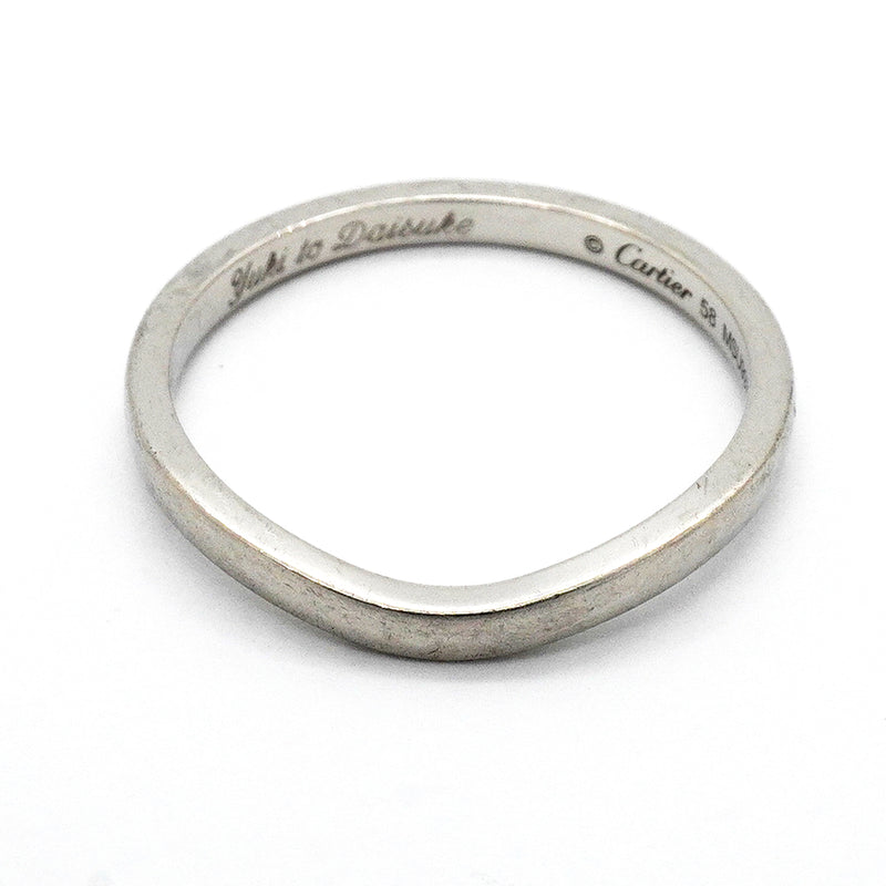 【6jkb0446】カルティエ リング バレリーナ Pt950 プラチナ ＃58【中古】メンズ