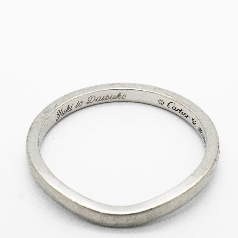 【6jkb0446】カルティエ リング バレリーナ Pt950 プラチナ ＃58【中古】メンズ