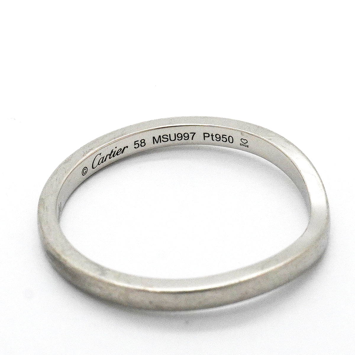 【6jkb0446】カルティエ リング バレリーナ Pt950 プラチナ ＃58【中古】メンズ
