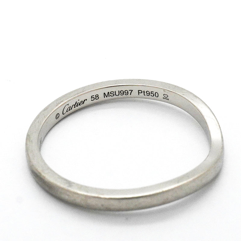 【6jkb0446】カルティエ リング バレリーナ Pt950 プラチナ ＃58【中古】メンズ