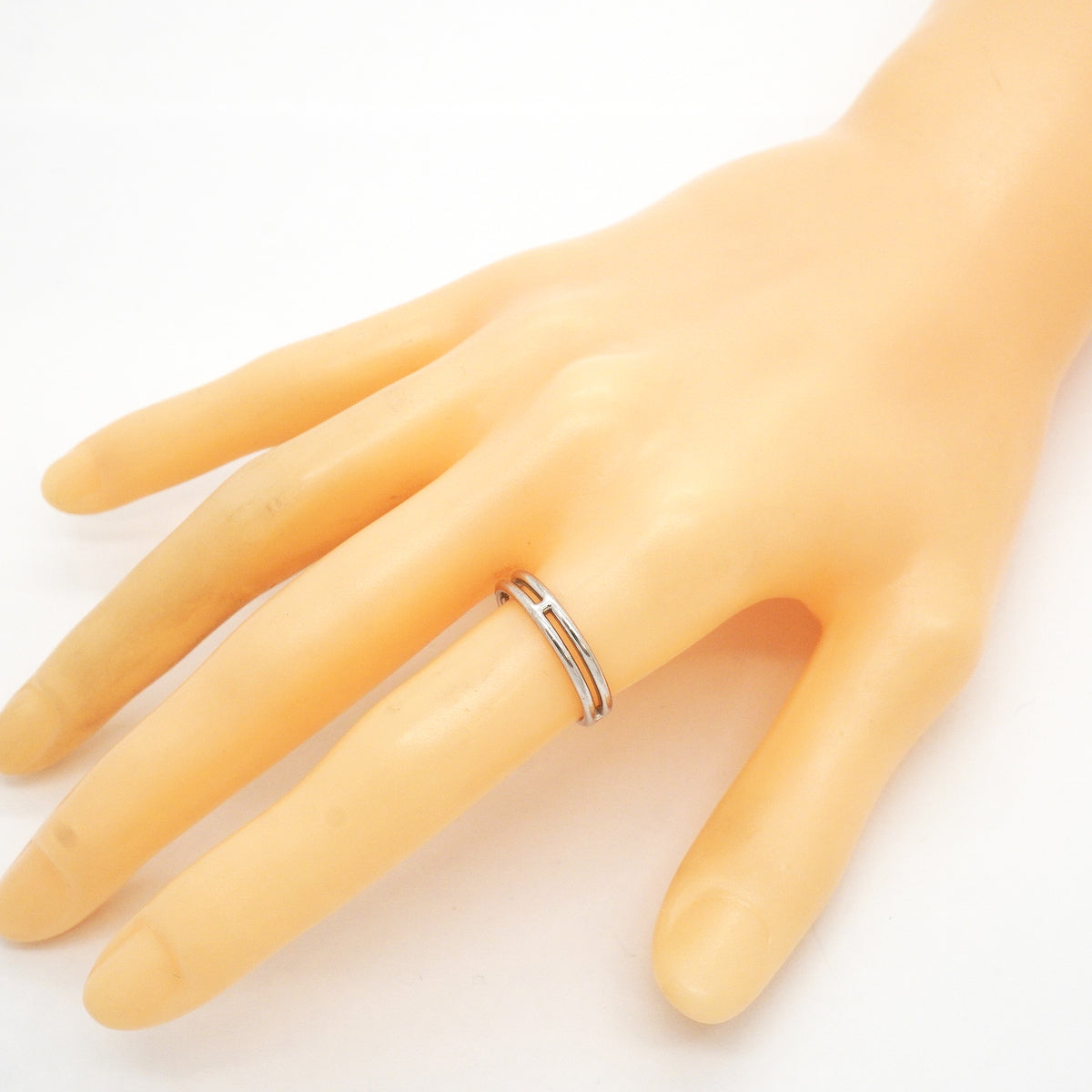 【6jkb0449】エルメス リング アリアンヌ K18WG ホワイトゴールド ＃54【中古】レディース