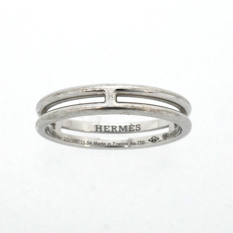 【6jkb0449】エルメス リング アリアンヌ K18WG ホワイトゴールド ＃54【中古】レディース