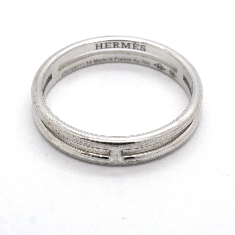 【6jkb0449】エルメス リング アリアンヌ K18WG ホワイトゴールド ＃54【中古】レディース